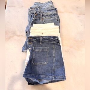 Bundle of 5 Pairs Old Navy High Rise Denim Shorts, Size 12